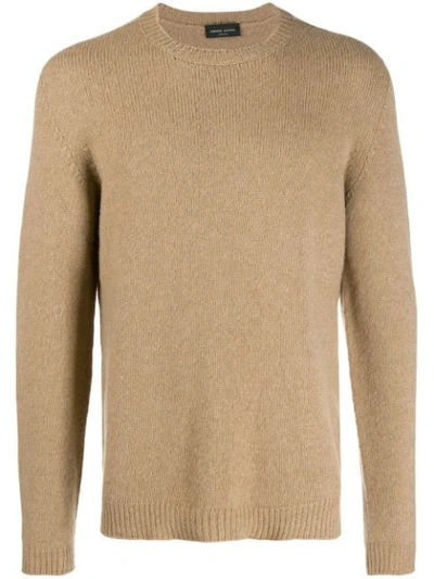 Shop Roberto Collina Long-sleeve Fitted Sweater In Brown