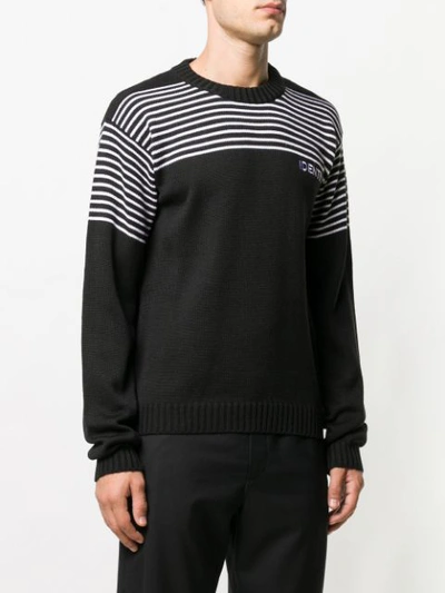 Shop Msgm Identity Knit Sweater - Black