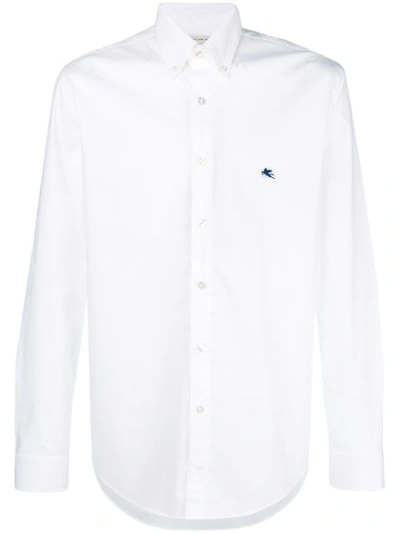 Shop Etro Classic Collared Shirt - White
