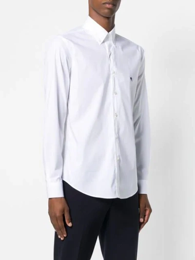 Shop Etro Classic Collared Shirt - White