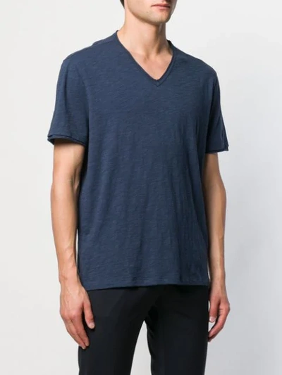 Shop John Varvatos Plain V-neck T-shirt In Blue