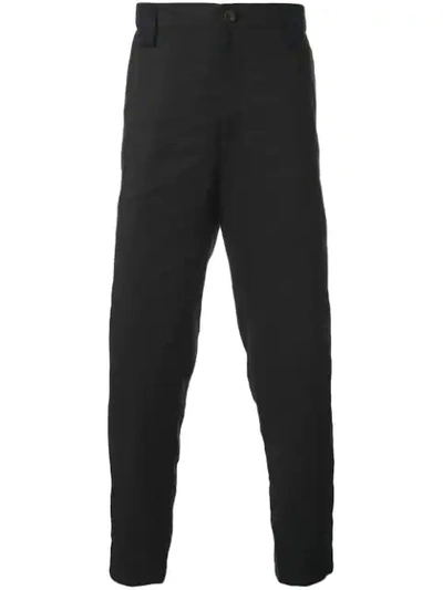 Shop Ziggy Chen Side Stripe Trousers In Black