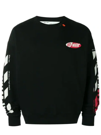 Shop Off-white Arrow Print Sweatshirt In 1020 Black Red