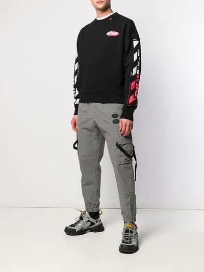 Shop Off-white Arrow Print Sweatshirt In 1020 Black Red