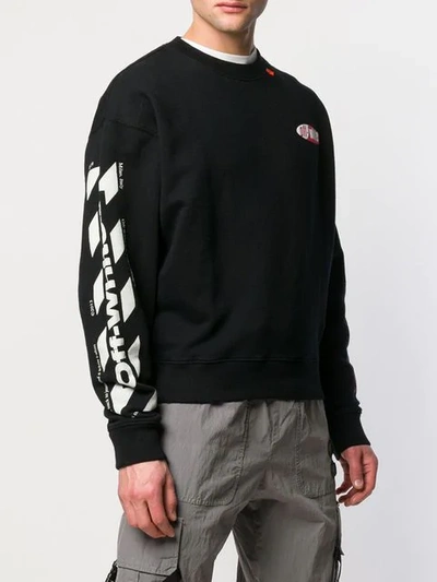 Shop Off-white Arrow Print Sweatshirt In 1020 Black Red