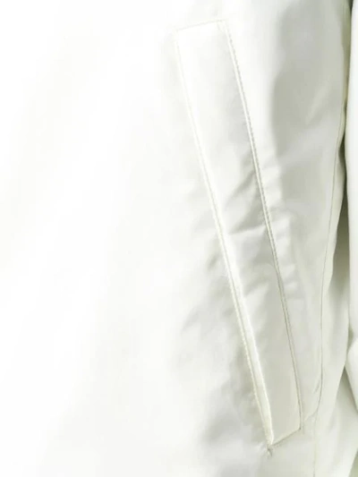 Shop Ermenegildo Zegna Hooded Zipped Jacket In White