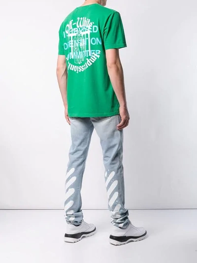 Shop Off-white Impressionism S/s T-shirt In Green