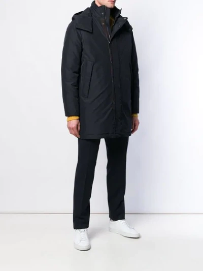 Shop Z Zegna Padded Winter Parka - Black