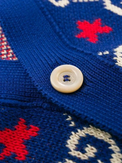 Shop Gucci Gg Stars Cardigan In Blue