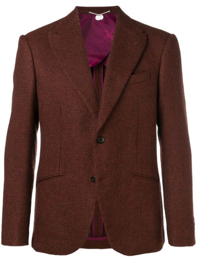 Shop Maurizio Miri Knit Blazer - Brown