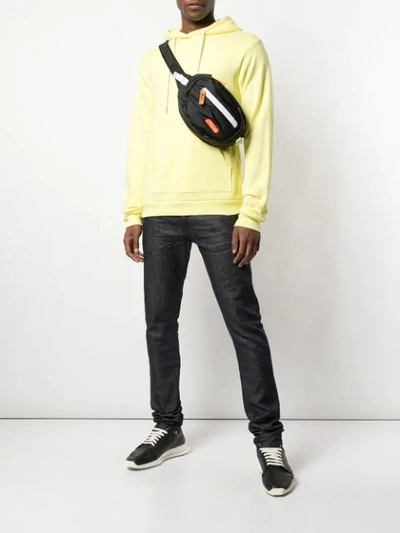 Shop John Elliott Kangaroo Pocket Drawstring Hoodie In Yellow