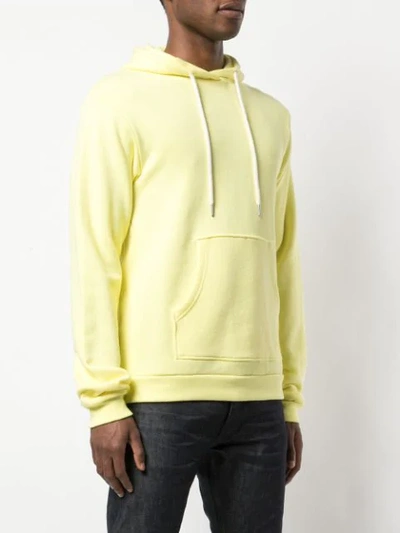 Shop John Elliott Kangaroo Pocket Drawstring Hoodie In Yellow