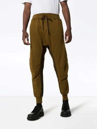 Shop Haider Ackermann Moonshape Perth Cotton Sweatpants In Brown