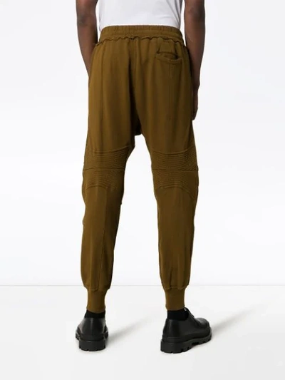 Shop Haider Ackermann Moonshape Perth Cotton Sweatpants In Brown