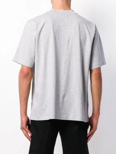 Shop Helmut Lang Logo T-shirt In Grey