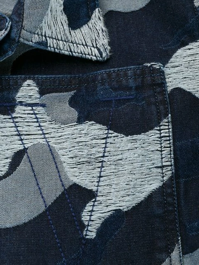 VALENTINO CAMOUFLAGE PRINT SHIRT - 蓝色