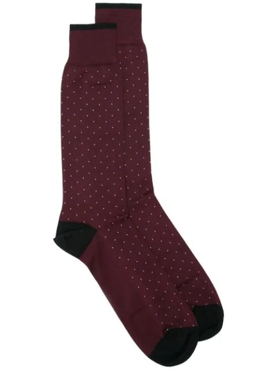 Shop Dolce & Gabbana Dotted Socks - Red