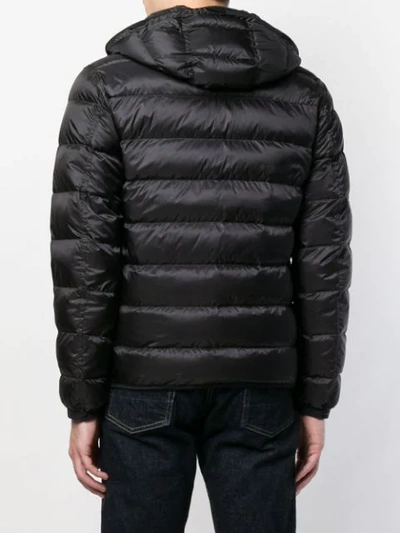 Shop Ten C Hooded Padded Jacket In Black