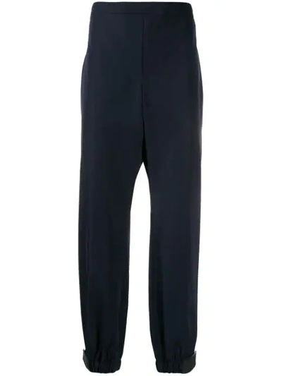 Shop Prada Straight Fit Trousers - Blue