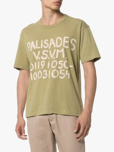 Shop Visvim Palisades Number T-shirt In Green