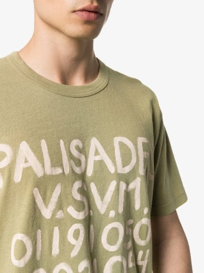 Shop Visvim Palisades Number T-shirt In Green
