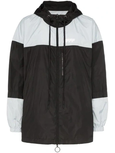 Shop Off-white Packable Colour-block Windbreaker Jacket In Black