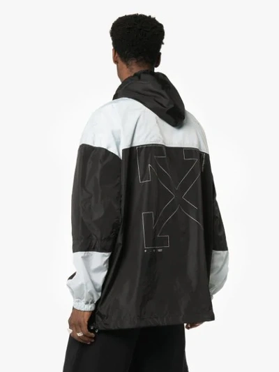 Shop Off-white Packable Colour-block Windbreaker Jacket In Black