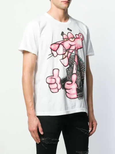 Shop Domrebel Pink Panther Print T-shirt In White