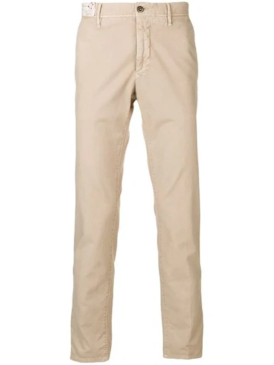 Shop Incotex Slim-fit Trousers In Neutrals