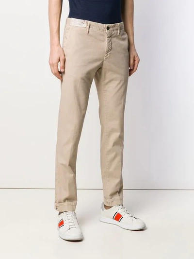 Shop Incotex Slim-fit Trousers In Neutrals