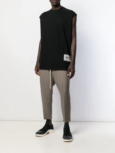 Shop Rick Owens Tank Top T-shirt In 0961 Black/oyster