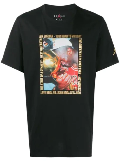 Shop Nike 'jordan Remastered' T-shirt In 010  Black