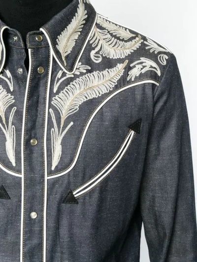 Shop Dsquared2 Western Shirt In Blue