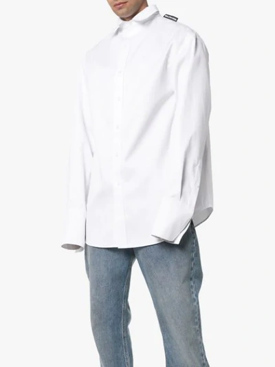 Shop Balenciaga Oversized-hemd In White
