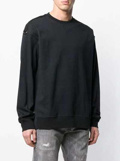 Shop Diesel Black Gold D-ring Sweatshirt In Black