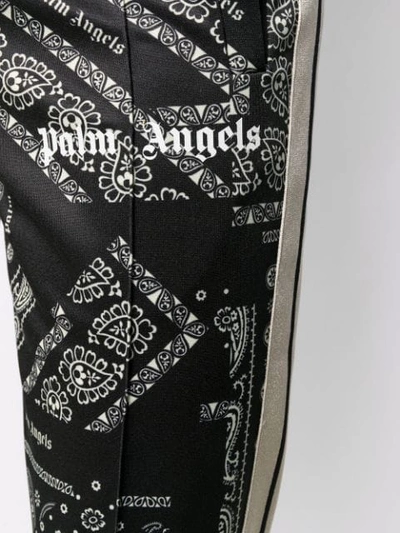 PALM ANGELS PAISLEY PRINT STRAIGHT TROUSERS - 黑色
