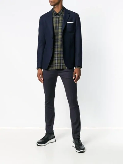 Shop Neil Barrett Skinny Trousers In Blue