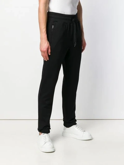 Shop Dolce & Gabbana Sporty Tapered Trousers In Black