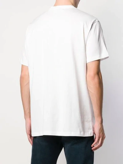 Shop Burberry Logo Print Oversized T-shirt In White