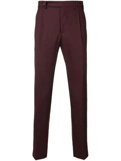 Shop Berwich Slim Fit Trousers In Red