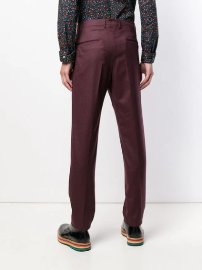 Shop Berwich Slim Fit Trousers In Red