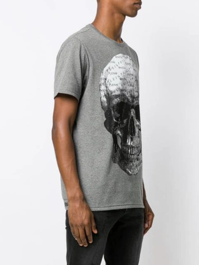 Shop Philipp Plein Printed Skull T-shirt In Grey