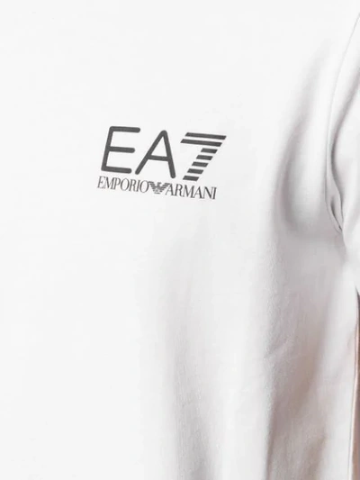 EA7 EMPORIO ARMANI LOGO PRINT T-SHIRT - 白色