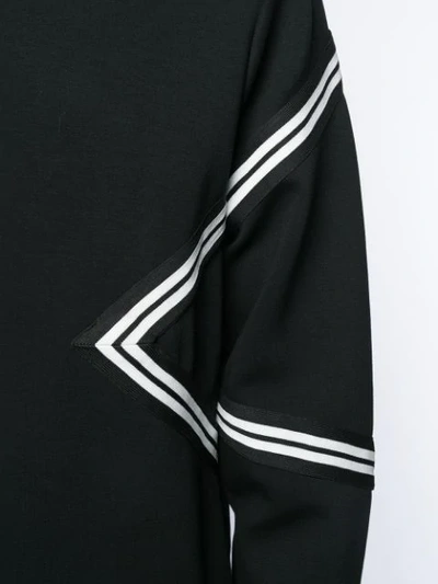 Shop Neil Barrett Contrast Stripes Sweatshirt In Black