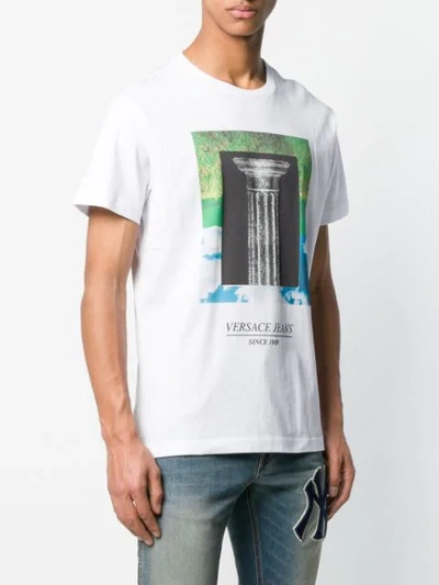 Shop Versace Jeans Photographic Print T In White