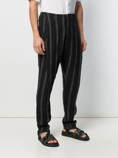 TRANSIT STRIPED TAPERED TROUSERS - 黑色