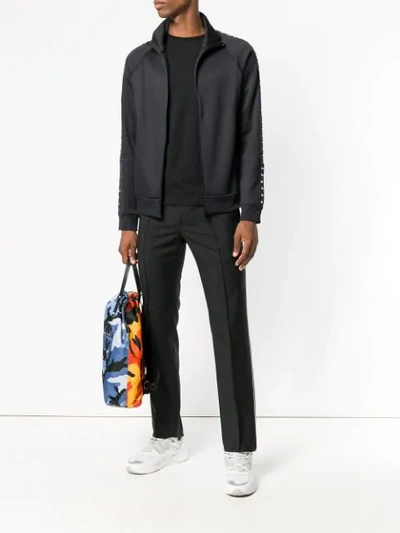 Shop Valentino Drawstring Trousers In Black