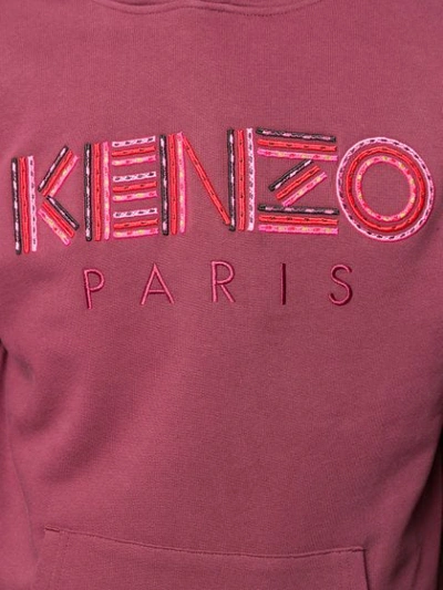 Shop Kenzo Paris 'hiking' Hoodie In Red