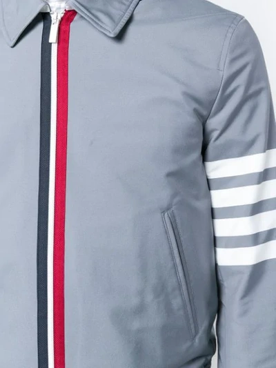 Shop Thom Browne 4-bar Swim-tech Golf Jacket In 035 Medium Grey