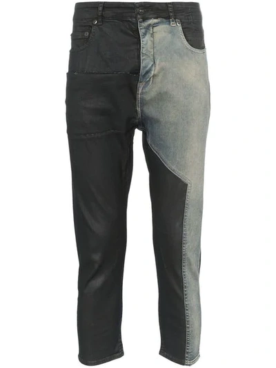 Shop Rick Owens Drkshdw Patch Cropped Jeans In Black